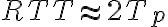 RTT \approx 2T_p
