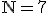 \small \mathsf{N=7}