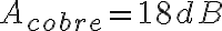 A_{cobre}=18 dB