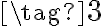 \tag{3}