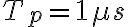 T_p = 1 \mu s