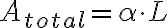 A_{total} = \alpha \cdot L