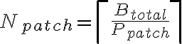 N_{patch} = \left\lceil \frac{B_{total}}{P_{patch}} \right\rceil