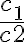 \frac{c_1} {c2}