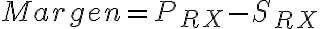 Margen = P_{RX} - S_{RX}